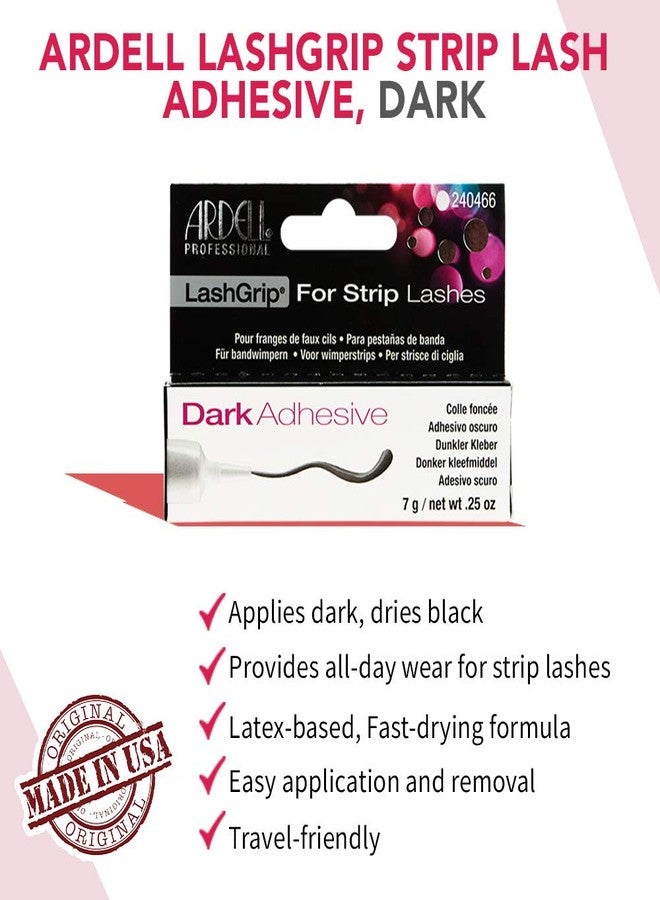Ardell LashGrip Eyelash Adhesive for Strip Lashes – Dark, Waterproof Eye Lash Glue Long Lasting, 0.25 oz, 1-Pack - Image 3